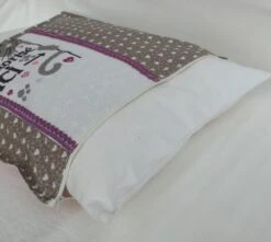 Coussin Et Housse Chat Gris, Brodé Main, Coussin Rectangle Déhoussable, Accessoire Décoration D'intérieur, Cadeau Fête De Noël -Papeterie Boutique 1270035 coussin et housse chat gris brode main coussin rectangle 2