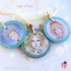 Décorations De Noël - 3 Suspensions Conte D'hiver