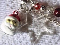 Noël:bijou De Sac Porte-clés Argent Et Rouge,perles Verre,breloques(père-noël,sapin,grelot,étoile). -Papeterie Boutique 1471278 noel bijou de sac porte cles argent et rouge perles verre 5