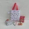 Tote Bag Enfant Fille Jusque 5 Ans, Sac Shopping Marché De Noël, Tissu Houx Et Canne De Sucre D'orge, Idée Emballage Cadeau