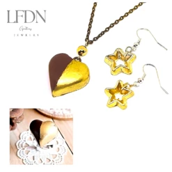 Bijoux Fimo Noël, Bague Coeur, Collier Coeur Fimo, Boucles D'oreille étoiles, Bijoux Gourmands