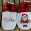 Chaussons Souple Cuir, Simili Cuir, Bébé / Enfant, Chausson Personnalisé, Père Noël