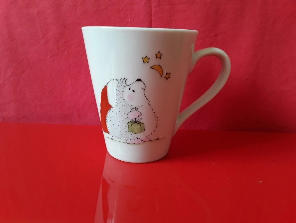 Mug En Porcelaine : " Hérisson Regarde Les étoiles " - Cadeau De Noël 1 Mug En Porcelaine : " Hérisson Regarde Les étoiles " - Cadeau De Noël