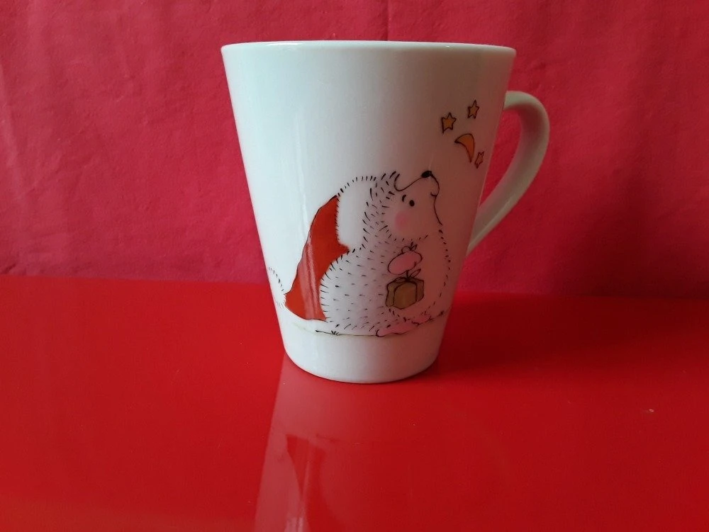 Mug En Porcelaine : " Hérisson Regarde Les étoiles " - Cadeau De Noël 2 Mug En Porcelaine : " Hérisson Regarde Les étoiles " - Cadeau De Noël – Image 2