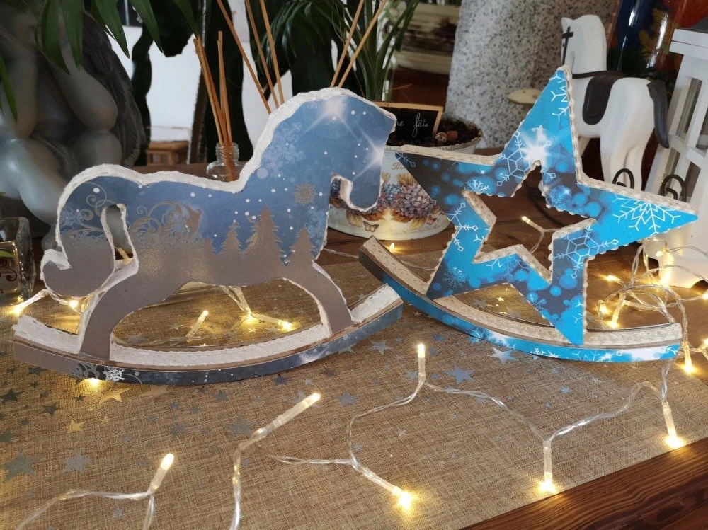 Décoration De Noël Duo Cheval & étoile 1 Décoration De Noël Duo Cheval & étoile