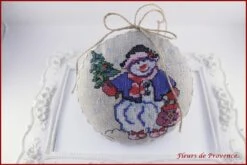 Décorations Avec Broderie Pour Sapin De Noël En Lin/coton A Suspendre Dans Votre Sapin