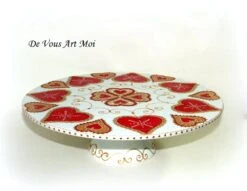 Présentoir Serviteur Gâteau Plat Sur Pied Thème Noël Céramique Porcelaine Peinte à La Main 11 Présentoir Serviteur Gâteau Plat Sur Pied Thème Noël Céramique Porcelaine Peinte à La Main -Papeterie Boutique 2642065 plat de presentation sur pied grand plateau gateau toast f 2