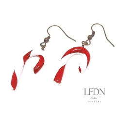 Collier Biscuit De Noël En Fimo, Boucles D'oreille Sucres D'orge, Bijoux Gourmand, Bijoux Fantaisie Noël -Papeterie Boutique 2785068 collier biscuit de noel en fimo boucles d oreille sucres d 3