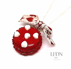 Collier Macaron Coeur Noël En Fimo, Boucles D'oreille étoiles, Bague Gâteau En Fimo, Bijoux Noël, Bijoux Gourmands -Papeterie Boutique 2785080 collier macaron coeur noel en fimo boucles d oreille etoi 3