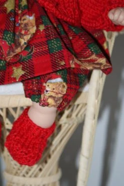 Vêtement Pour Poupée 30 Cm Thème Noël Fond Jacquard Rouge Et Vert Imprimée De Petits Ours -Papeterie Boutique 2812319 vetement pour poupee 30 cm theme noel fond jacquard roug 3