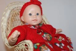 Vetement Pour Poupée 30 Cm Tenue Thème Noël Robe Fond Rouge Imprimée Gâteaux De Noel -Papeterie Boutique 2812348 vetement pour poupee 30 cm tenue theme noel robe fond ro 5