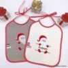 Bavoir Bébé Brodé Père Noël Et Personnalisé