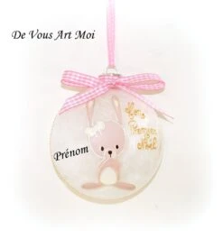 Boule Personnalisée Premier Noël,boule Noël Prénom Enfant,fait Main Artisanale