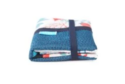 Portefeuille Similicuir Turquoise Tissu Fleurs, Porte Cartes Cuir, Portefeuille Passeport, Cadeau Femme Noël -Papeterie Boutique 2891645 portefeuille cuir attache cartable petit portefeuille femme 4