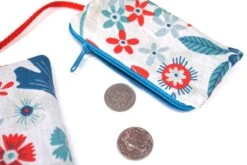 Portefeuille Similicuir Turquoise Tissu Fleurs, Porte Cartes Cuir, Portefeuille Passeport, Cadeau Femme Noël -Papeterie Boutique 2891645 portefeuille cuir attache cartable petit portefeuille femme 5