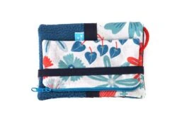 Portefeuille Similicuir Turquoise Tissu Fleurs, Porte Cartes Cuir, Portefeuille Passeport, Cadeau Femme Noël -Papeterie Boutique 2891645 portefeuille cuir attache cartable petit portefeuille femme 8