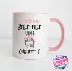 Mug Belle-fille - Idée De Cadeau - Mug Personnalisable - Poignée à Gauche Ou à Droite - Cadeau De Noël