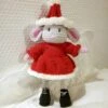 Souris De Noël Doudou Fait Main En Coton Pièce Unique