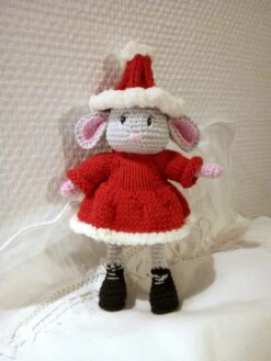 Souris De Noël Doudou Fait Main En Coton Pièce Unique -Papeterie Boutique 2942592 souris doudou fait main en coton piece unique 6