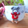 Tasse Décor Ourson Noël En Fimo, Vaisselle Décorée Ours, Bol Animaux En Fimo