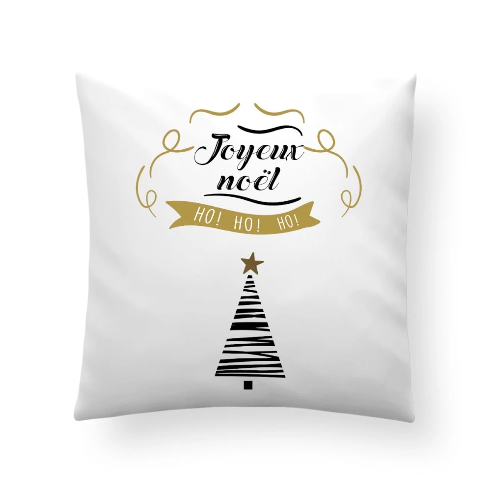 Coussin Touché Coton Personnalisable Motif Joyeux Noël ! 2 Modèles Aux Choix 1 Coussin Touché Coton Personnalisable Motif Joyeux Noël ! 2 Modèles Aux Choix