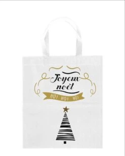 Tote Bag Personnalisable Joyeux Noël, 2 Modèles Aux Choix