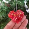 Lot De 6 Décorations Pour Arbre De Noël Coeur Pixel