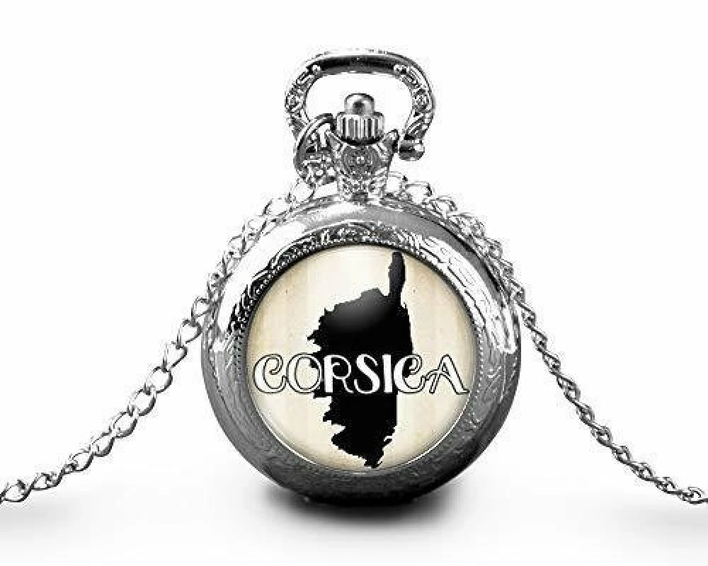 Montre à Gousset, Sautoir Illustré -corse-, Femme Cadeau De Noël - Femme Anniversaire - Saint Valentin - Argent (ref.74a) 1 Montre à Gousset, Sautoir Illustré -corse-, Femme Cadeau De Noël - Femme Anniversaire - Saint Valentin - Argent (ref.74a)