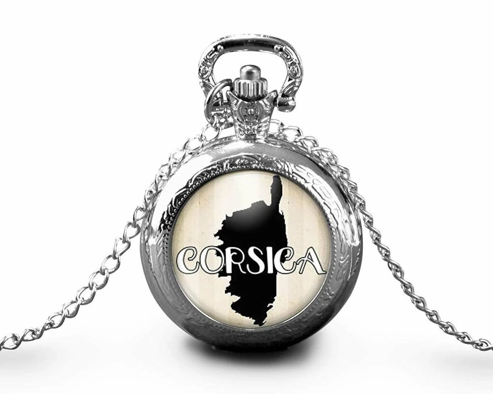 Montre à Gousset, Sautoir Illustré -corse-, Femme Cadeau De Noël - Femme Anniversaire - Saint Valentin - Argent (ref.74a) 2 Montre à Gousset, Sautoir Illustré -corse-, Femme Cadeau De Noël - Femme Anniversaire - Saint Valentin - Argent (ref.74a) – Image 2