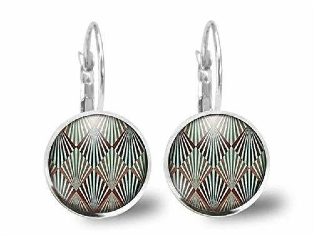 Boucles D'oreilles Cabochon Diamant -diamants Abstraits- Femme, Cadeau De Noël - Anniversaire Femme-saint Valentin-argent Antique(ref.17a) 1 Boucles D'oreilles Cabochon Diamant -diamants Abstraits- Femme, Cadeau De Noël - Anniversaire Femme-saint Valentin-argent Antique(ref.17a)