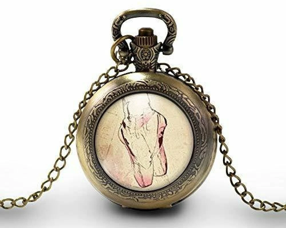 Montre à Gousset, Sautoir Illustré -danse Classique-, Femme, Cadeau De Noël - Anniversaire Femme - Saint Valentin - Bronze (ref.72-1) 1 Montre à Gousset, Sautoir Illustré -danse Classique-, Femme, Cadeau De Noël - Anniversaire Femme - Saint Valentin - Bronze (ref.72-1)