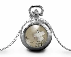Montre à Gousset, Sautoir Illustré,ciseaux,mannequin-the Sewer-cadeau De Noël Femme-anniversaire De Femme-saint Valentin-argent-argent(ref.