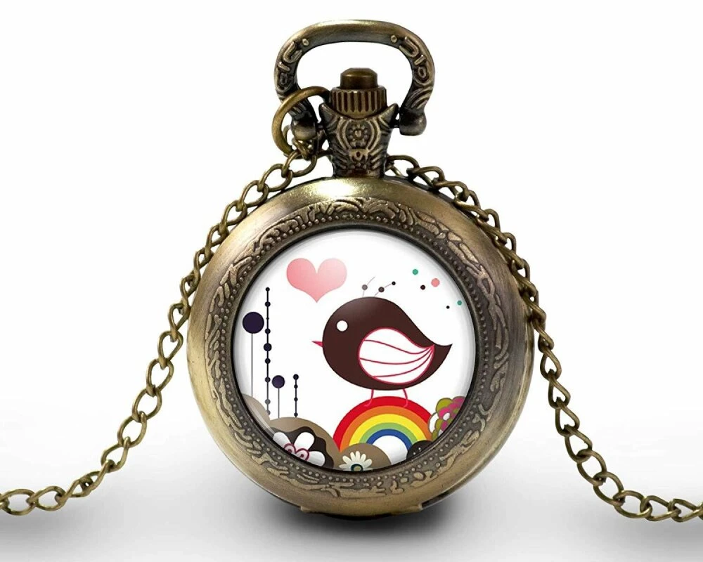 Montre à Gousset, Sautoir Illustré Petite Fille,-pluie De Coeurs-,cadeau De Noël Femme-anniversaire Femme-saint Valentin - Bronze (ref.84-1) 2 Montre à Gousset, Sautoir Illustré Petite Fille,-pluie De Coeurs-,cadeau De Noël Femme-anniversaire Femme-saint Valentin - Bronze (ref.84-1) – Image 2