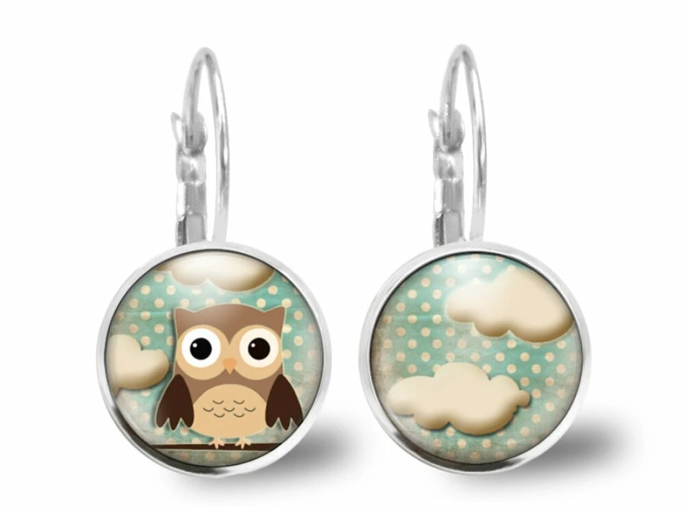 Boucles D'oreilles Chouette -la Chouette Brune- Cadeau De Noël Femme - Anniversaire Femme - Saint Valentin - Argent Antique (ref.49a) 1 Boucles D'oreilles Chouette -la Chouette Brune- Cadeau De Noël Femme - Anniversaire Femme - Saint Valentin - Argent Antique (ref.49a)