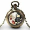 Montre à Gousset, Sautoir Illustré,fille,oiseau-la Petite Fille Et L'oiseau-cadeau De Noël Femme-anniversaire De Femme-saint Valentin-bronze
