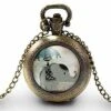 Montre à Gousset, Sautoir Illustré-eléphant-le Chat Et L'éléphant-cadeau De Noël Femme-anniversaire De Femme-saint Valentin-bronze (ref.25)