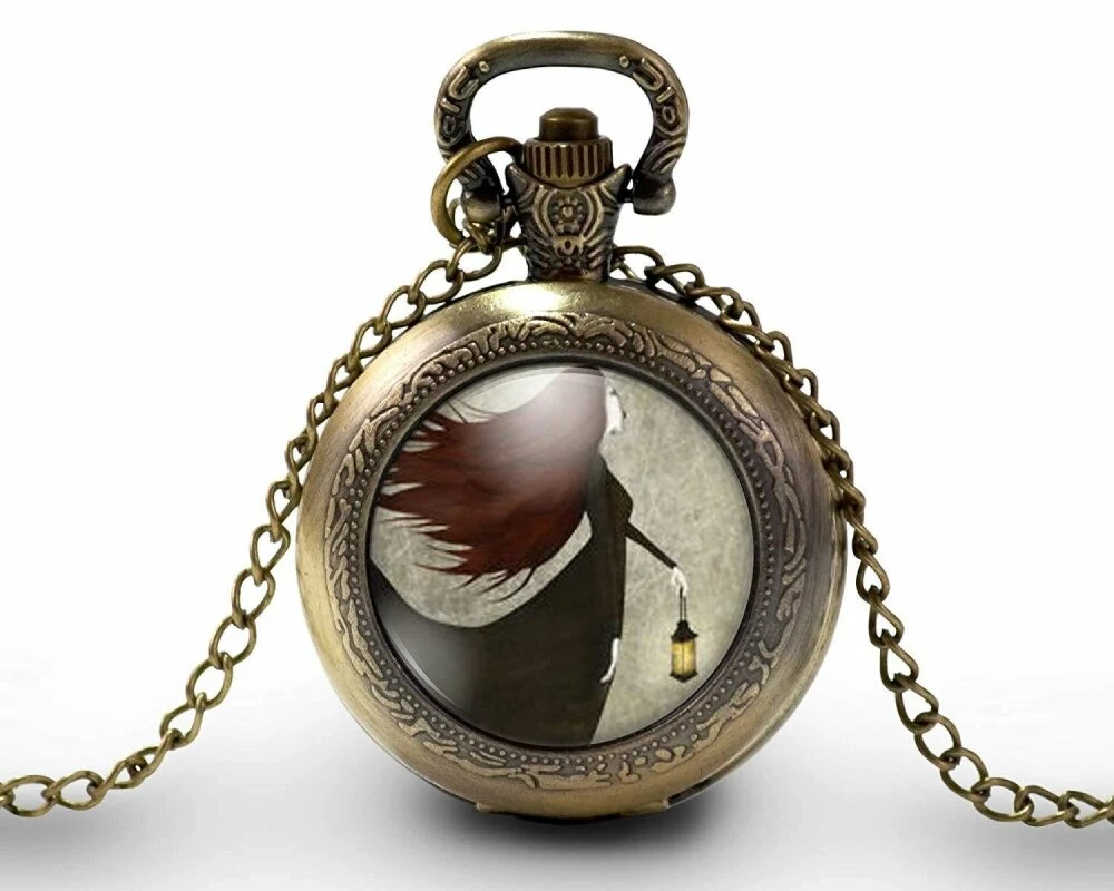 Montre à Gousset, Sautoir Illustré -nuit Noire- Collier, Femme, Cadeau De Noël - Anniversaire Femme - Saint Valentin - Bronze (ref.55) Fba 2 Montre à Gousset, Sautoir Illustré -nuit Noire- Collier, Femme, Cadeau De Noël - Anniversaire Femme - Saint Valentin - Bronze (ref.55) Fba – Image 2