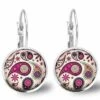 Boucles D'oreilles Cabochon -paisley-, Cadeau De Noël Femme - Anniversaire Femme - Saint Valentin - Argent Antique (ref.88a)