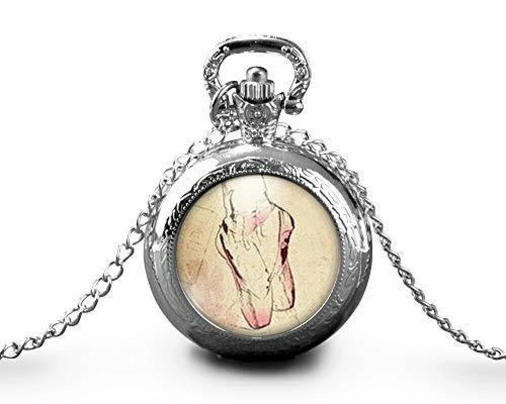 Montre à Gousset, Sautoir Illustré -danse Classique-, Femme, Cadeau De Noël - Anniversaire Femme - Saint Valentin - Argent (ref.72-1a) 1 Montre à Gousset, Sautoir Illustré -danse Classique-, Femme, Cadeau De Noël - Anniversaire Femme - Saint Valentin - Argent (ref.72-1a)