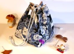 Sac Carré Bourse Pochon Réversible Rose Et Bleu Cadeau Idée Noël -Papeterie Boutique 2974237 sac carre bourse pochon reversible ecru et bleu marine ca 2