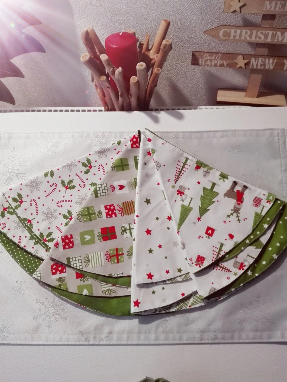 Sets De Table Lot De 4 Noël 3 Sets De Table Lot De 4 Noël – Image 3