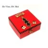 Coffret Boite Rouge Noël,fait Main,coffret Boule De Noël,artisanale