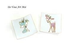 Vide Poche Coupelle Noël,décoration Thème Noël,porcelaine Peinte Main Artisanale