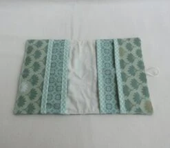 * Pochette Nomade à Sachets De Thé Ou Tisane, Tissu Fleur De Lotus, Etui Portefeuille Pour Rangement, Cadeau Femme Fête Noël -Papeterie Boutique 3034268 vendu pochette nomade a sachets de the ou tisane tissu 5