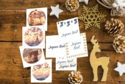 Collections De 4 Cartes De Noël Avec Enveloppes - Format : 135x135mm