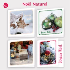 Collections De 4 Cartes De Noël Avec Enveloppes - Format : 135x135mm -Papeterie Boutique 3433480 collections de 4 cartes de noel illustrees 5