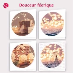 Collections De 4 Cartes De Noël Avec Enveloppes - Format : 135x135mm -Papeterie Boutique 3433480 collections de 4 cartes de noel illustrees 6