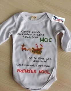 Body Bébé Manches Longues - Les Cadeaux Sont Pour Moi, Mon Premier Noël