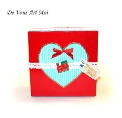 Coffret Train De Noël,fait Main,coffret Boule De Noël,boite Cadeau Noël,rouge,pour Mes Boules De Noël Personnalisées -Papeterie Boutique 3460009 coffret ourson de noel fait main coffret boule de noel boi 3