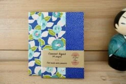 Carnet D'écriture A6, De Note, Cahier De Poche Papier Japonais Pivoine Bleu Et Menthe, Journal De Voyage Japon Asie, Cadeau Noël Pour Elle